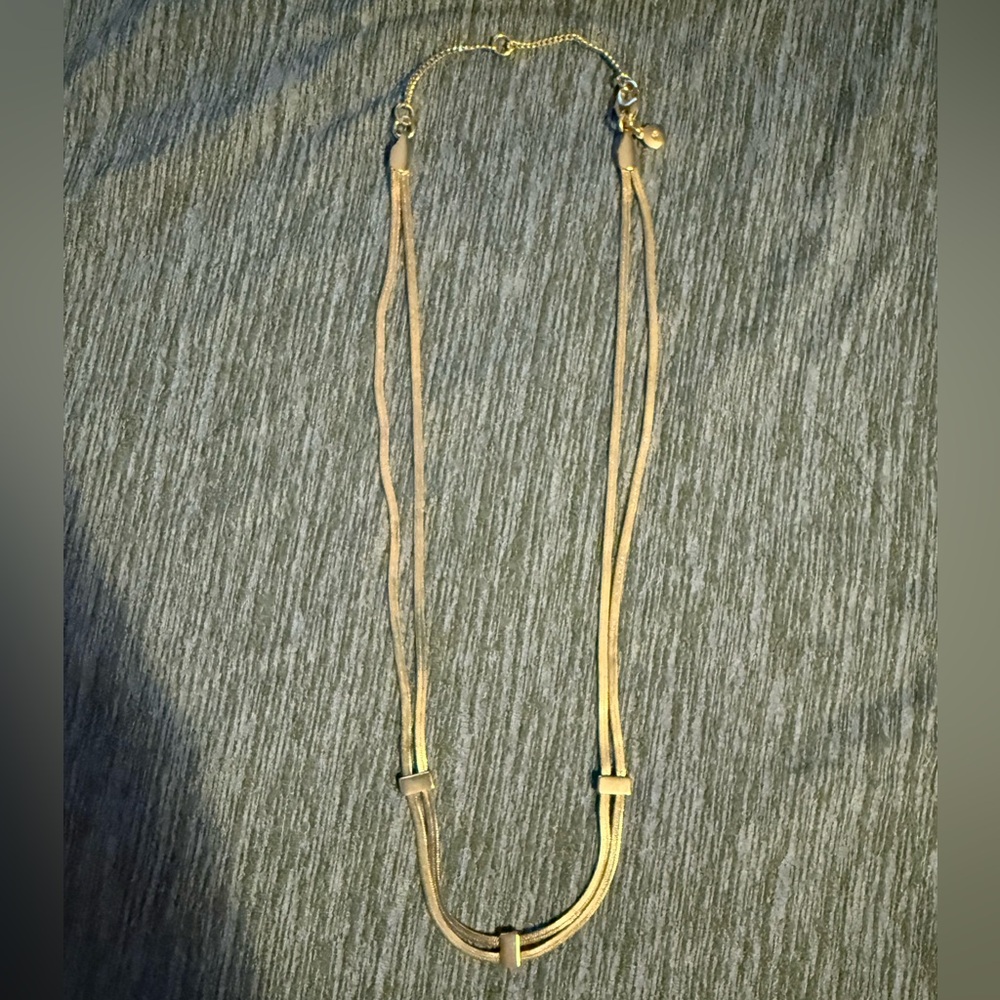 Madewell Double Herringbone Vintage Gold Chain Necklace EUC